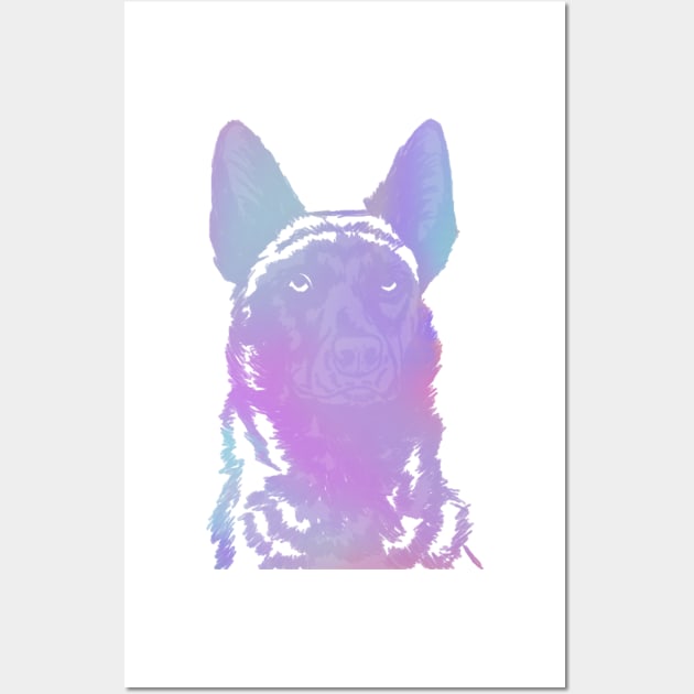 Malinois GSD Dutch Watercolor Wall Art by TrapperWeasel